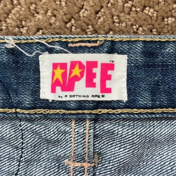 Women’s Retro Bathing Ape Jean shorts - Picture 3 of 6